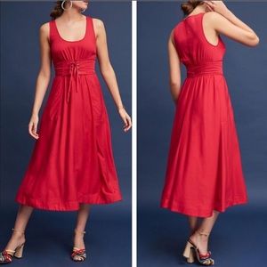 Anthro Corseted Midi Dress Tracy Reese sz 6